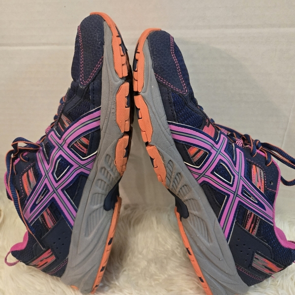 Asics Shoes - Asics Women's Athletic Shoes - Navy, Pink, and Orange